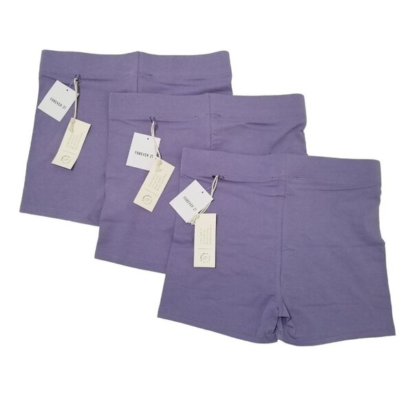 NWT FOREVER 21 Organically Grown Cotton Shorts Size Large 3 Pack Color Dusk - Picture 3 of 10
